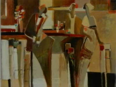 טרמלר טכניקה מעורבת על לוח