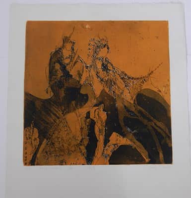 קלכמן אירית 43x43 תחריט